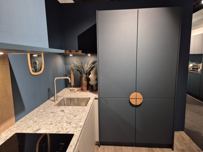 Mira Kiezelgrijs Savino Blauw Hoekkeuken