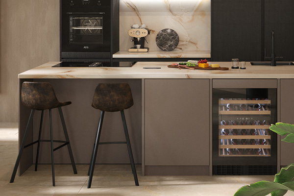 Close up beeld keramiek aanrechtblad keuken Avignon Savino