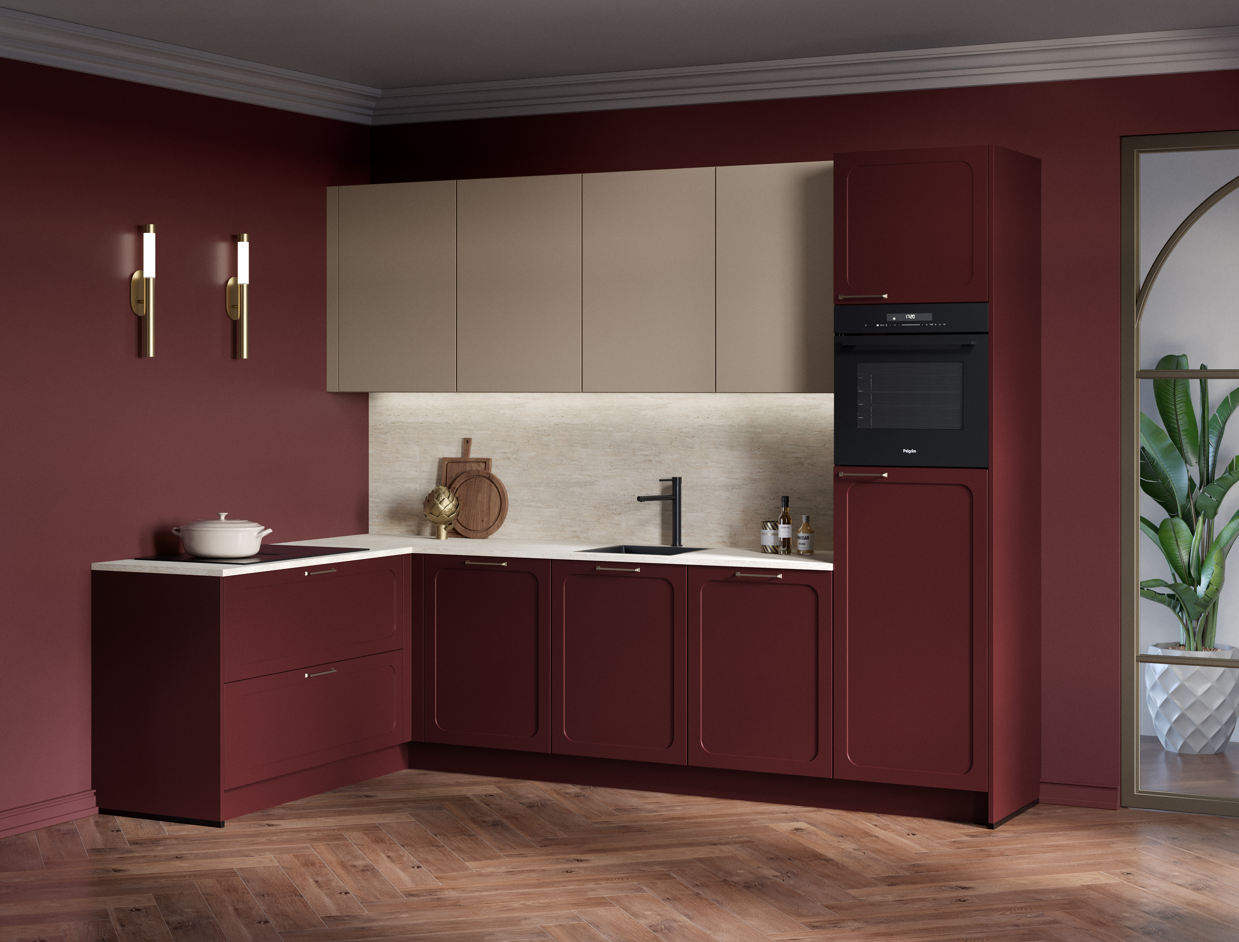 Moodboard Burgundy kleur