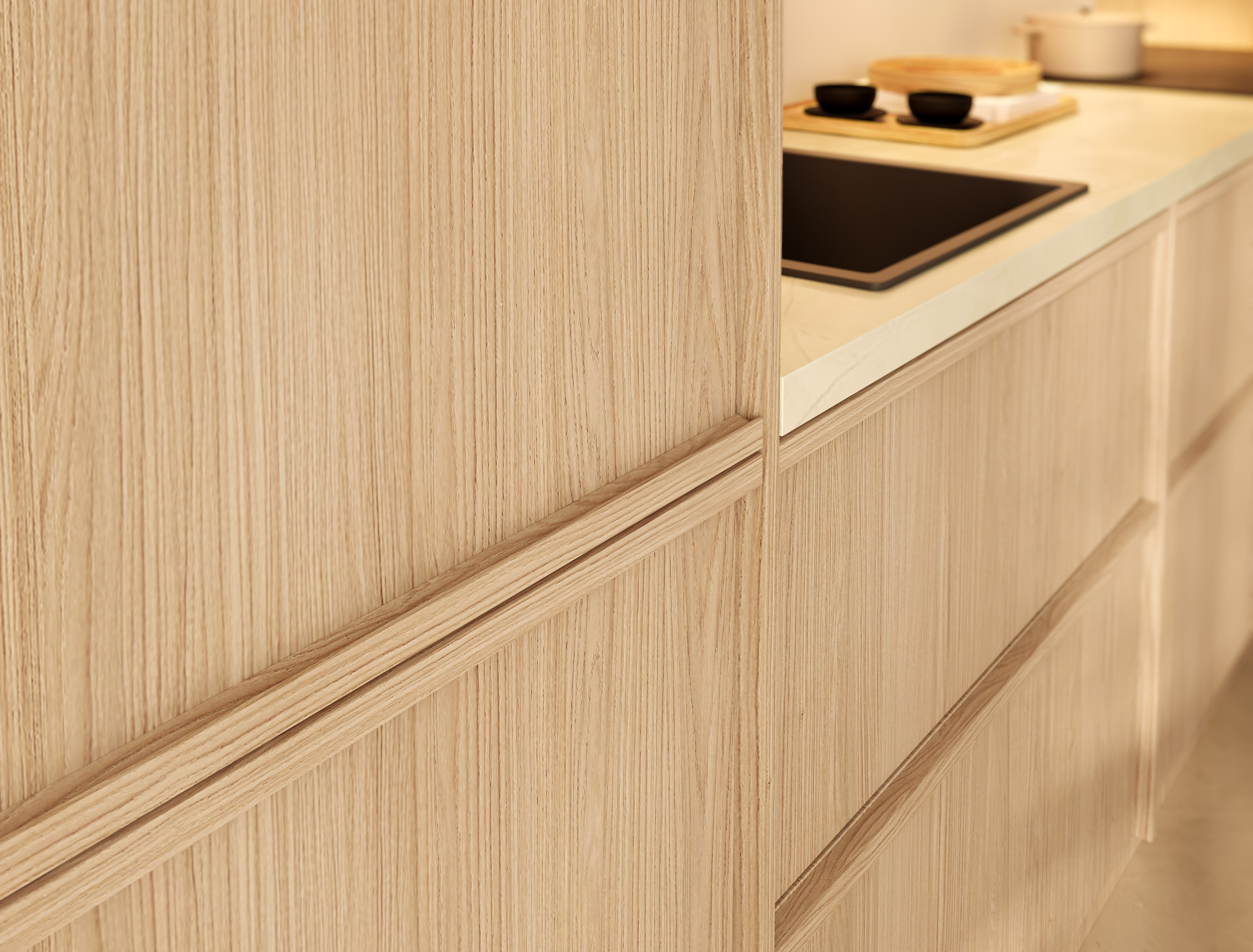 Houten licht eiken keuken stanford